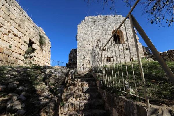 Yehiam Fortaleza Castillo Feudal Bien Conservado Del Segundo Reino Los — Foto de Stock