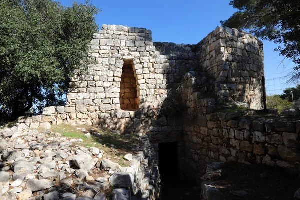 Yehiam Fästning Ett Välbevarat Feodalt Slott Från Korsfararnas Andra Rike — Stockfoto