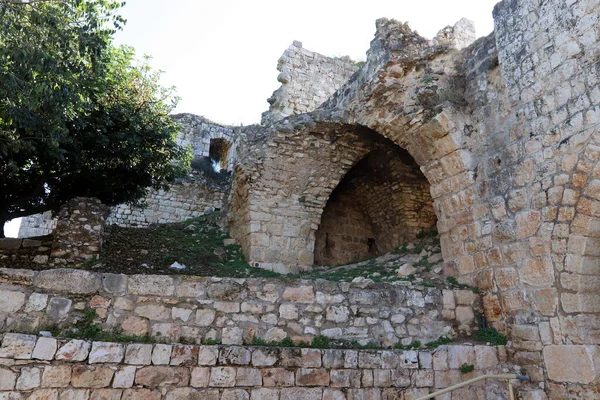 石南要塞 Yehiam Fortress 第二十字军王国的一个保存完好的封建城堡 这座城堡建于1220年 属于条顿骑士团 — 图库照片