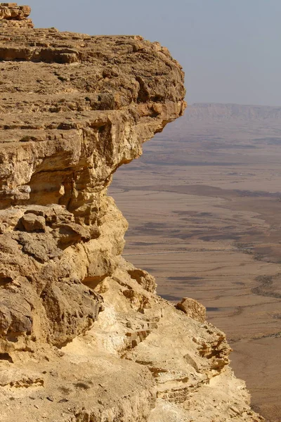 Górskie Krajobrazy Ramon Crater Pustyni Negev Południowym Izraelu Krater Około — Zdjęcie stockowe