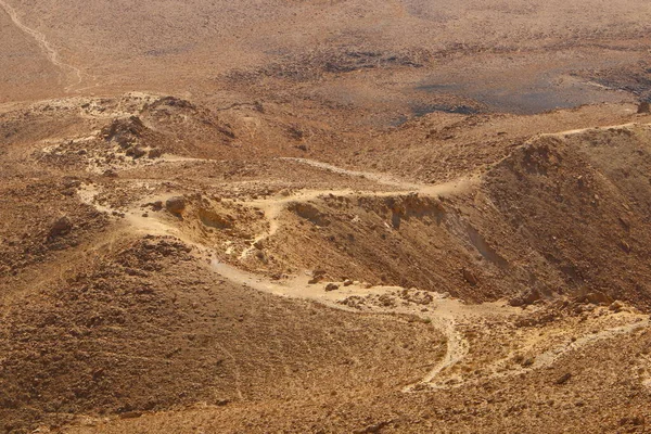 Horská Krajina Ramonském Kráteru Negevské Poušti Jižním Izraeli Kráter Asi — Stock fotografie