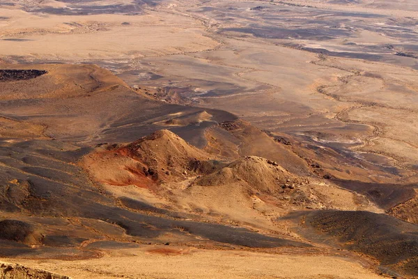 Paisagem Montanhosa Cratera Ramon Deserto Negev Sul Israel Cratera Tem — Fotografia de Stock
