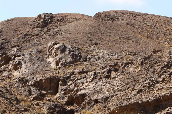 Bergslandskap Ramonkratern Negevöknen Södra Israel Kratern Lång Bred Och 350 — Stockfoto