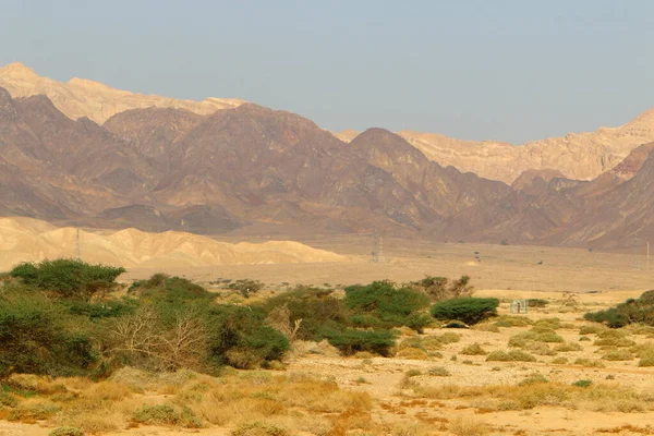 Srail Güneyindeki Negev Çölü Ndeki Eilat Dağları Kayalar Kum Taşlarından — Stok fotoğraf