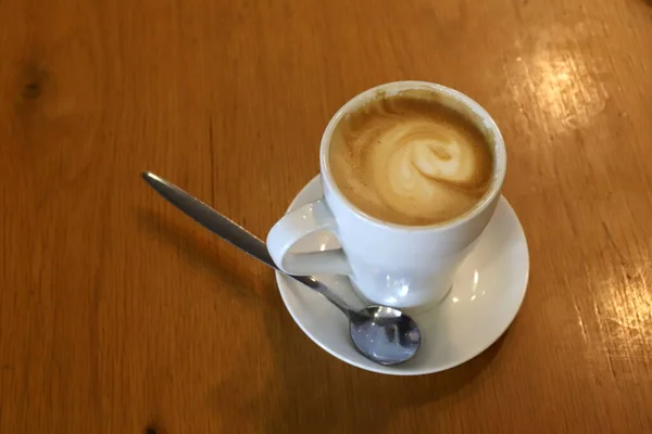 Vaso Café Sobre Una Mesa Restaurante — Foto de Stock