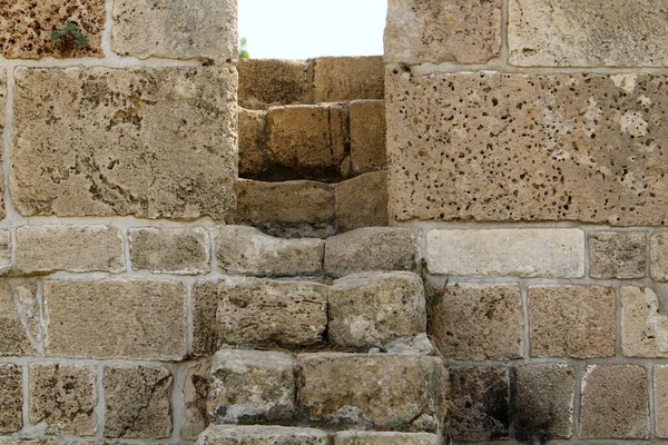 Escadaria Detalhe Arquitetônico Construção Habitação Israel Uma Estrutura Forma Uma — Fotografia de Stock