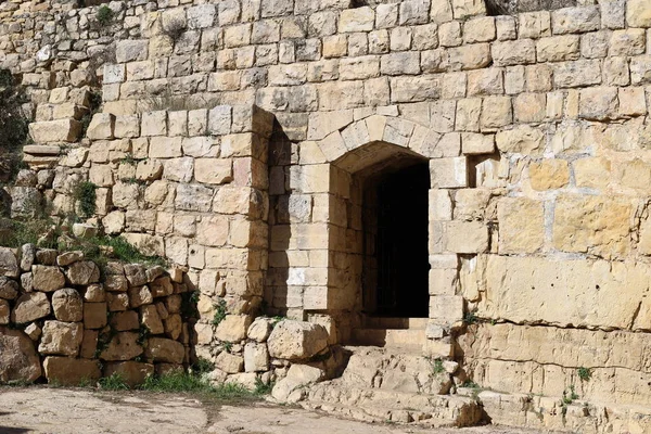 Ruínas Uma Antiga Muralha Pedra Norte Israel Ruínas Antiga Fortaleza — Fotografia de Stock