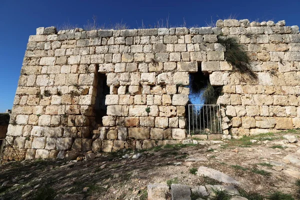 Ruinas Una Antigua Muralla Piedra Norte Israel Las Ruinas Antigua —  Fotos de Stock