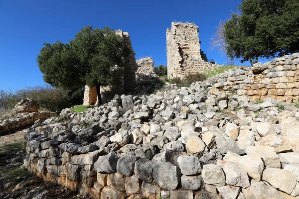 Ruinen Einer Alten Steinernen Festungsmauer Norden Israels Die Ruinen Der — Stockfoto