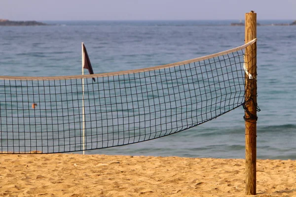 Equipamento Desportivo Num Parque Urbano Margens Mar Mediterrâneo Norte Israel — Fotografia de Stock