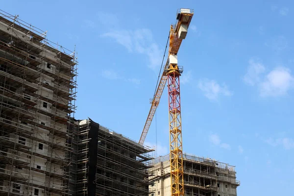 Lavori Strumenti Costruzione Edifici Residenziali Israele — Foto Stock