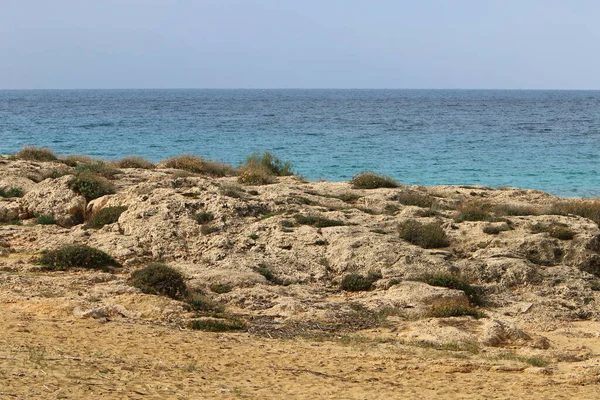 Uninhabited Mediterranean Coast Northern Israel Israel General Quarantine Due Corona — Φωτογραφία Αρχείου