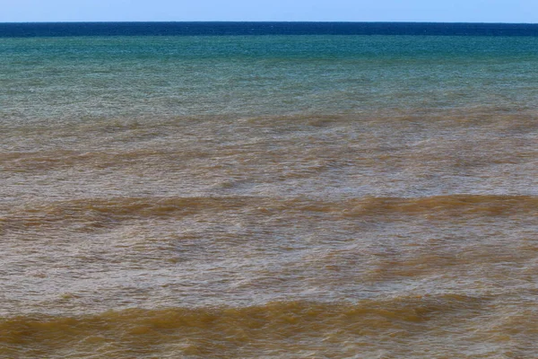 Une Côte Méditerranéenne Inhabitée Dans Nord Israël Israël Quarantaine Générale — Photo