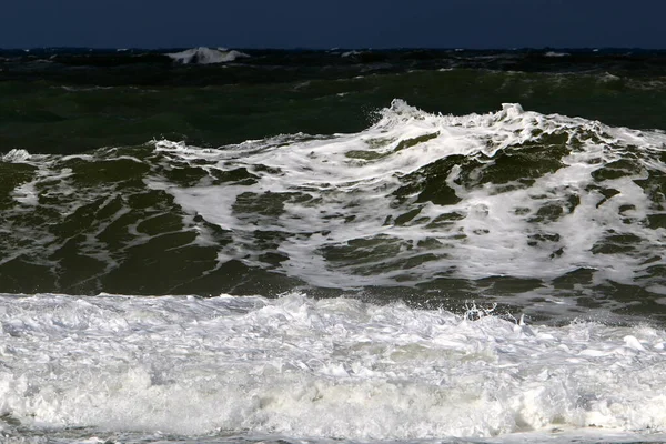 Uninhabited Mediterranean Coast Northern Israel Israel General Quarantine Due Corona — Stok fotoğraf