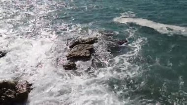 An uninhabited Mediterranean coast in northern Israel. In Israel, general quarantine due to corona virus (COVID-19) 