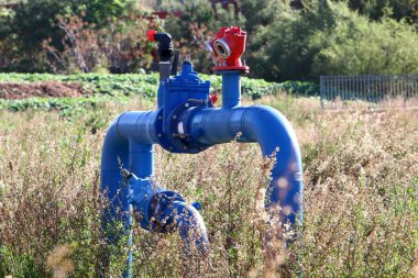 Yüksek basınçlı su metali yangın musluğu. Tel Aviv İsrail. 