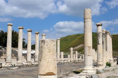 Kuzey İsrail 'deki bir milli parktaki antik bir şehrin kalıntıları 