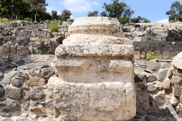 Ruins of an ancient city in a national park in northern Israel