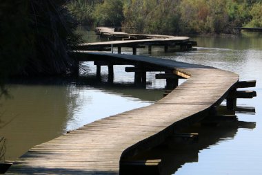 İsrail 'de bir köprünün parçaları. 