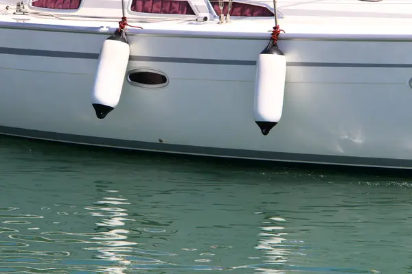 Ein Anlegesteg Für Boote Ufer Des Mittelmeeres Hafen Von Tel — Stockfoto