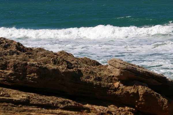 Hohe Klippen Den Ufern Des Mittelmeeres Felsige Meeresküste — Stockfoto