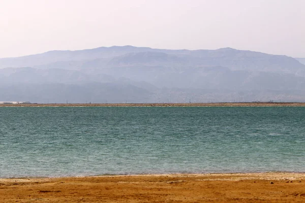 Côte Salée Mer Morte Dans Sud Israël Texture Mer Morte — Photo