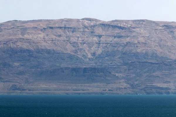 Zoute Kust Van Dode Zee Het Zuiden Van Israël Dode — Stockfoto