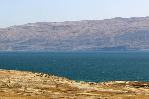 Zoute Kust Van Dode Zee Het Zuiden Van Israël Dode — Stockfoto