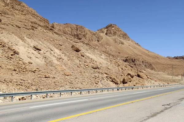 Camino Largo Costa Del Mar Muerto Desierto Judea Sur Israel —  Fotos de Stock