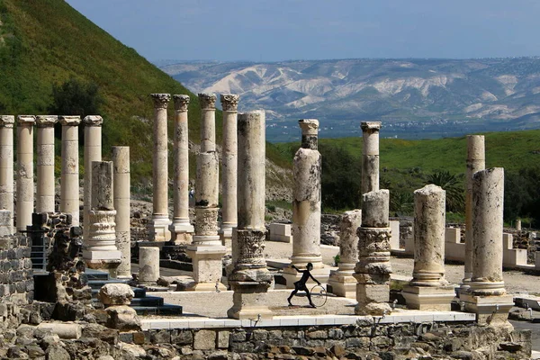 Ruines Ancienne Ville Beit She Dans Vallée Jourdain Dans Nord — Photo