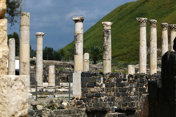 Ruines Ancienne Ville Beit She Dans Vallée Jourdain Dans Nord — Photo