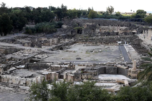 Ruinen Der Antiken Stadt Beit She Jordantal Norden Israels Der — Stockfoto