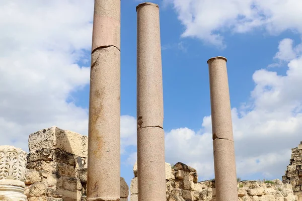 Ερείπια Της Αρχαίας Πόλης Beit She Στην Κοιλάδα Του Ιορδάνη — Φωτογραφία Αρχείου