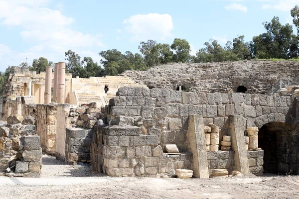 Ruinas Antigua Ciudad Beit She Valle Del Jordán Norte Israel — Foto de Stock