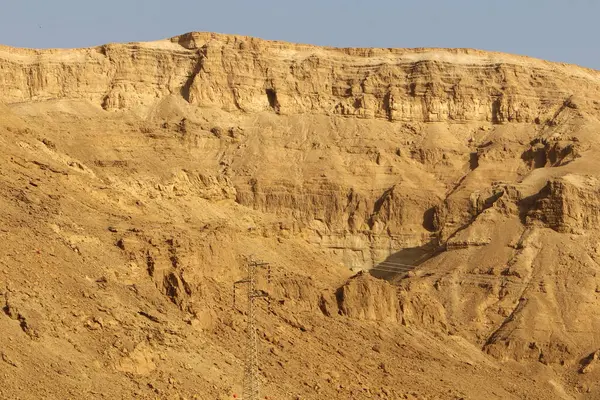 Srail Güneyindeki Judean Çölü Ndeki Dağ Yamaçlarının Manzaraların Dokusu Çölde — Stok fotoğraf