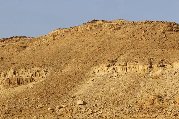 Texture Mountain Slopes Landscapes Judean Desert Southern Israel Hot Sunny — Stock Photo, Image