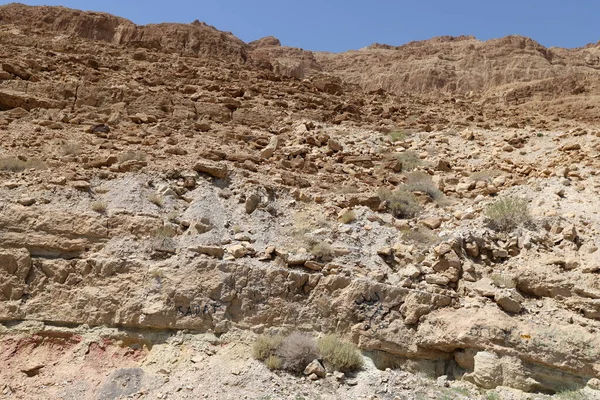 Die Textur Der Berghänge Und Landschaften Der Judenwüste Süden Israels — Stockfoto