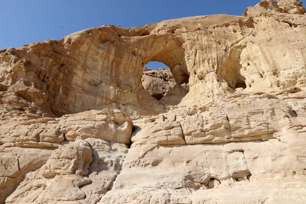 Bergssluttningarnas Och Landskapens Struktur Den Judiska Öknen Södra Israel Varm — Stockfoto