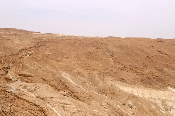 Die Textur Der Berghänge Und Landschaften Der Judenwüste Süden Israels — Stockfoto