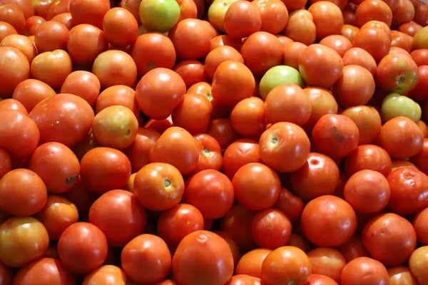 Fresh Vegetables Fruits Counter Grocery Store City Akko Northern Israel — Stock Photo, Image