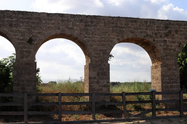 Ancient Aqueduct 200 Years Old Supplied Water Qabri Springs Akko — Stock Photo, Image