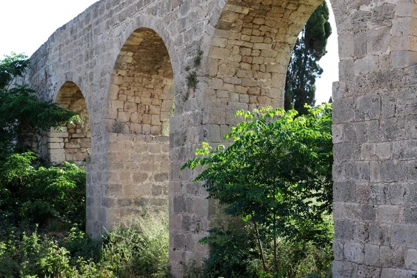 Ancient Aqueduct 200 Years Old Supplied Water Qabri Springs Akko — Stock Photo, Image