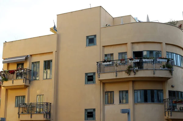 Casas Antiguas Estilo Clásico Ciudad Blanca Tel Aviv Israel —  Fotos de Stock