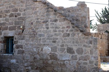 Kuzey İsrail 'deki Akdeniz' deki Achziv Milli Parkı 'ndaki antik bir şehrin kalıntıları. 