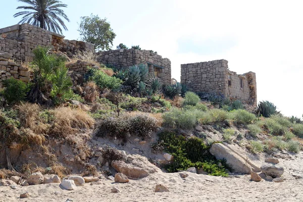 Руїни Стародавнього Міста Ачзівському Національному Парку Середземному Морі Півночі Ізраїлю — стокове фото