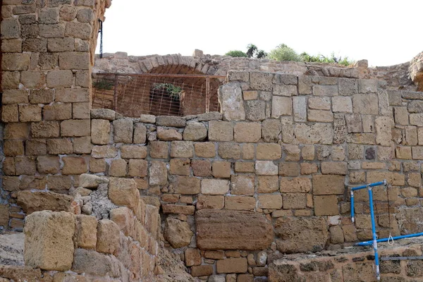 Ruins Ancient City Achziv National Park Mediterranean Sea Northern Israel — Stock Photo, Image