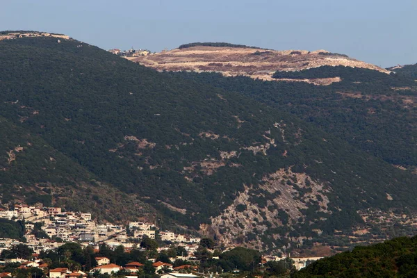 Paisagem Nas Montanhas Norte Israel Vista Das Colinas Golã Israel — Fotografia de Stock