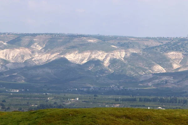 Paisagem Nas Montanhas Norte Israel Vista Das Colinas Golã Israel — Fotografia de Stock