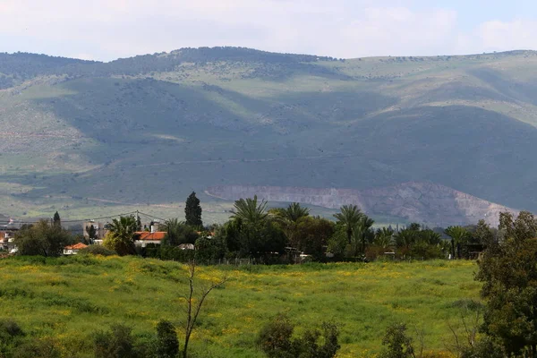 イスラエル北部の山々の風景です イスラエルのゴラン高原の眺め — ストック写真