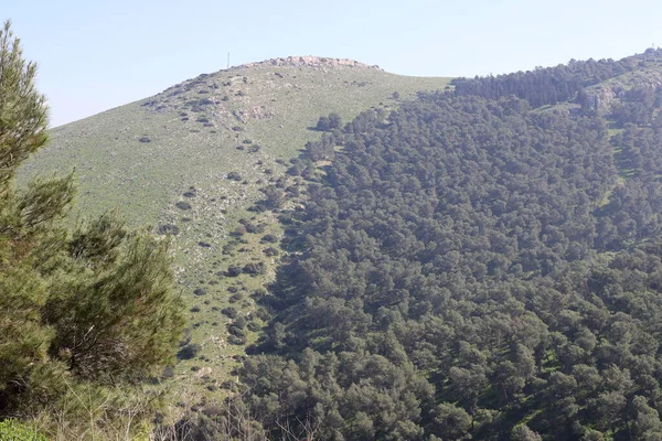 Srail Kuzeyindeki Dağların Manzarası Srail Deki Golan Tepeleri Manzarası — Stok fotoğraf